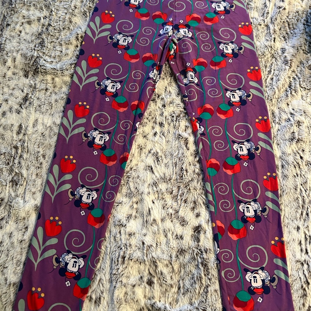 Lularoe Purple And Orange Patterned Leggings - image 2